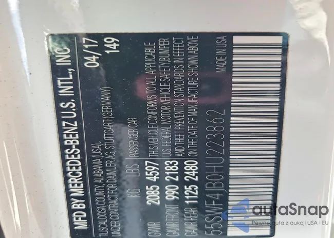 55SWF4JB0HU223862: 77919195