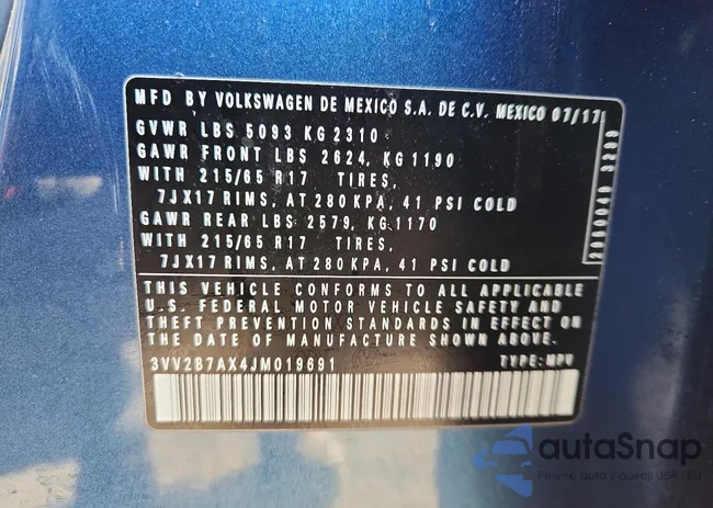 3VV2B7AX4JM019691: 76121845