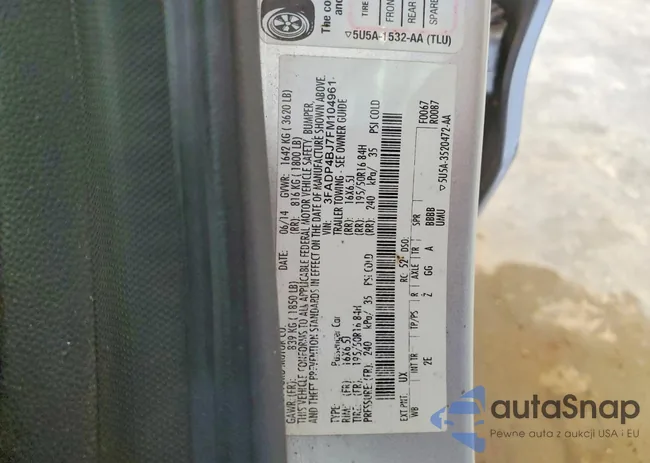 3FADP4BJ7FM104961: 78164785