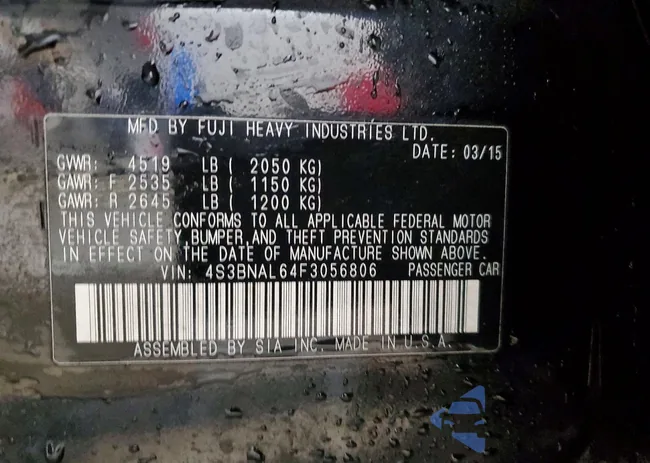 4S3BNAL64F3056806: 78829935