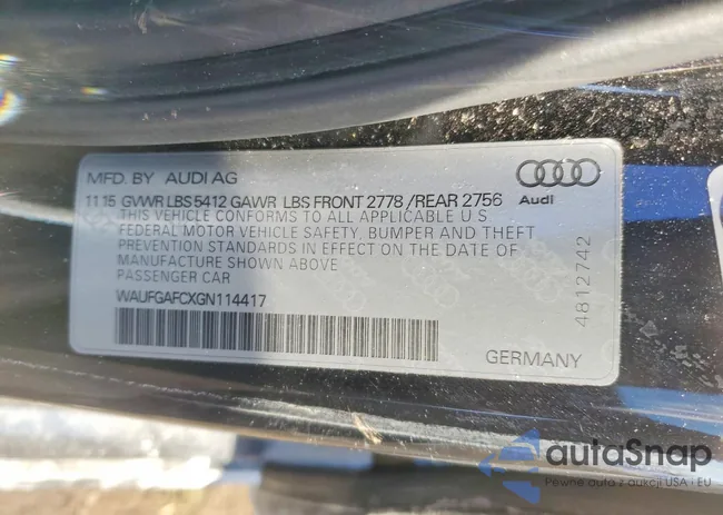 WAUFGAFCXGN114417: 75448925