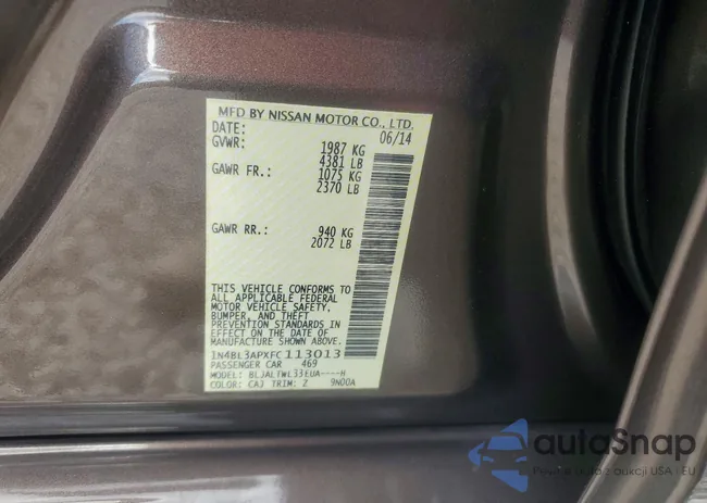 1N4BL3APXFC113013: 76550565