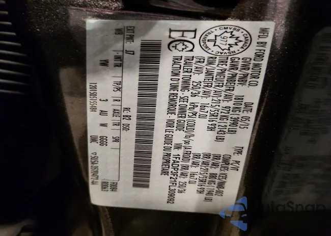 1FADP3F21FL309092: 75290105