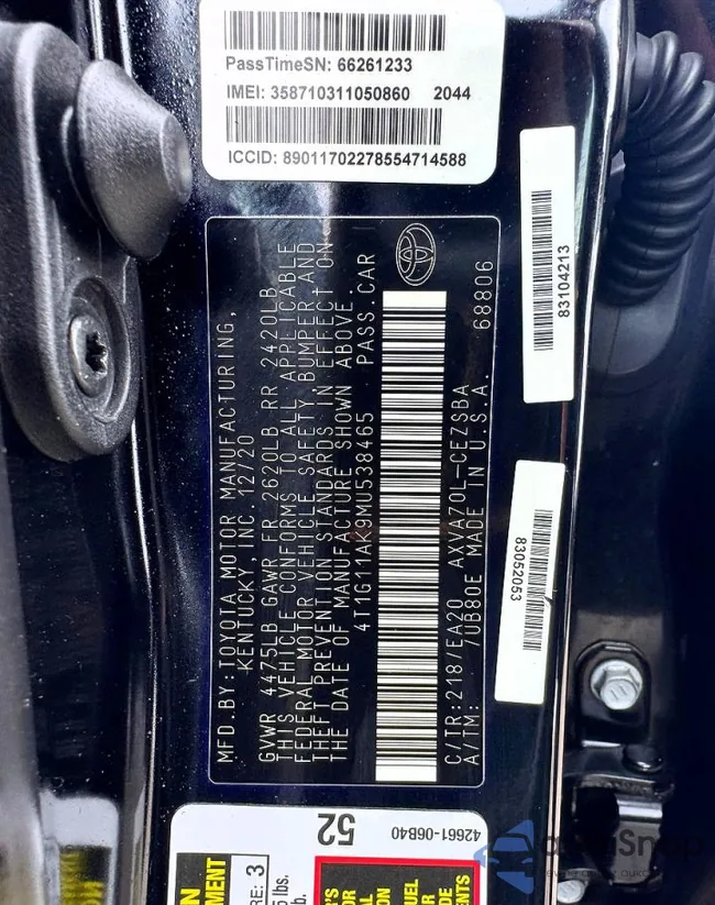 4T1G11AK9MU538465: 77983945