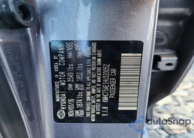 KMHCT5AE1HU320052: 76150025