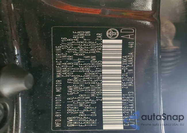 2T1BURHE2HC787195: 74840325