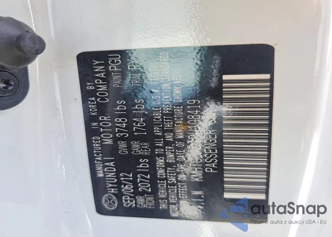 KMHTC6AD1DU108419: 79288705