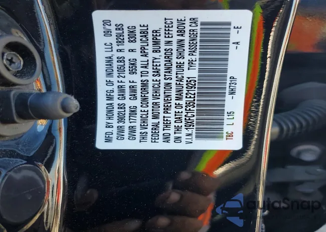 19XFC1F35LE219251: 79299535