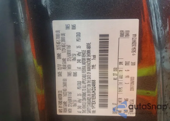 1FTEX1E55JKD24868: 79031685