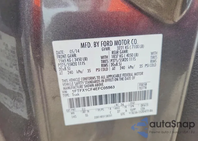 1FTFX1CF4EFC05563: 77931695