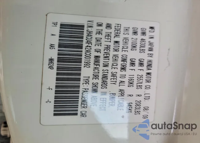 JH4CU4F42AC001992: 76169535