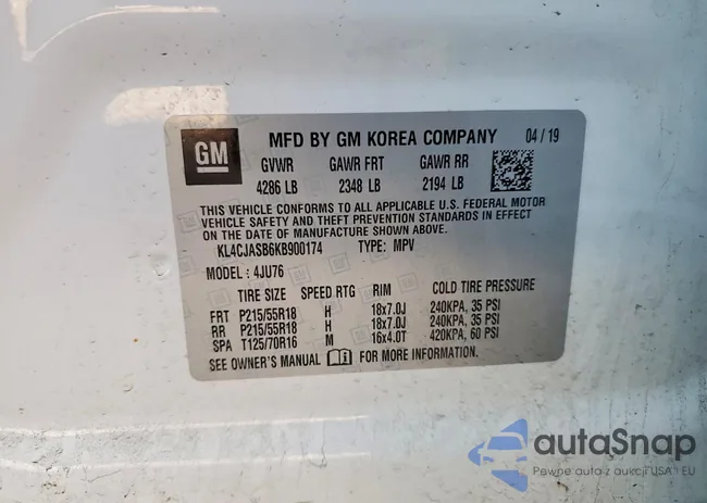 KL4CJASB6KB900174: 77513655