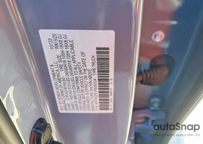 5FPYK3F51PB056534: 99140095