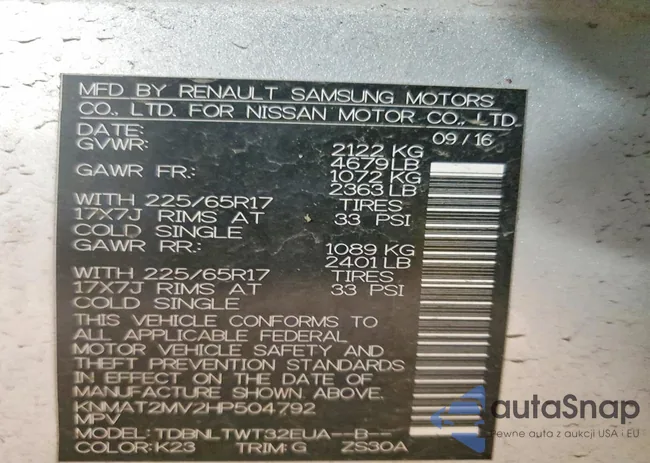 KNMAT2MV2HP504792: 76752625