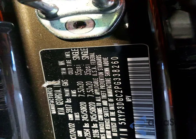 5XYP3DGC2PG338260: 74963395