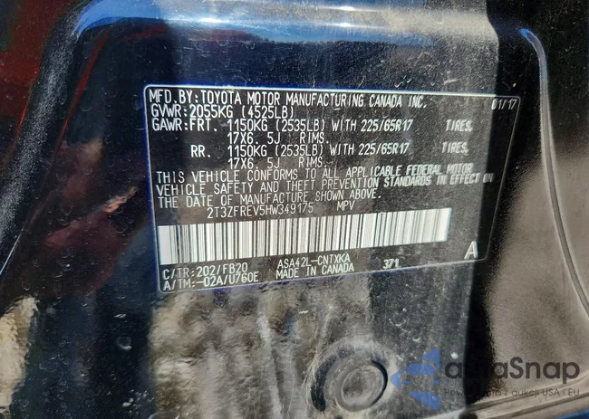 2T3ZFREV5HW349175: 77765505