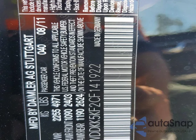 WDDKK5KF2CF141922: 75932645