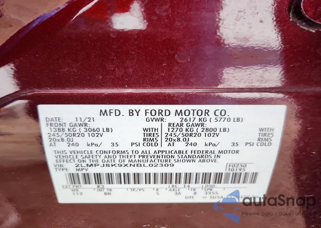 2LMPJ8K9XNBL02309: 77400705