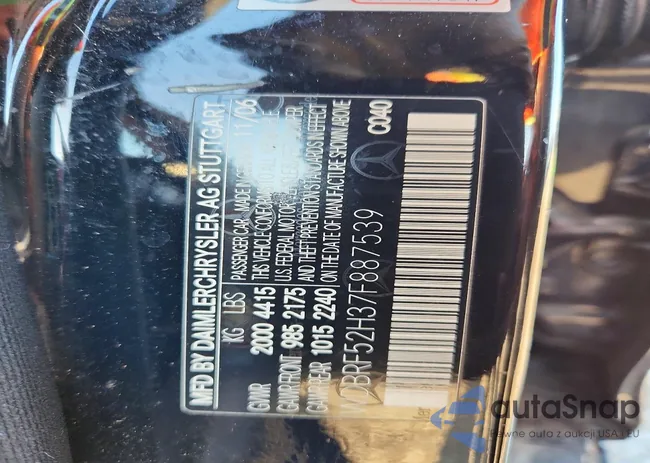 WDBRF52H37F887539: 77231695