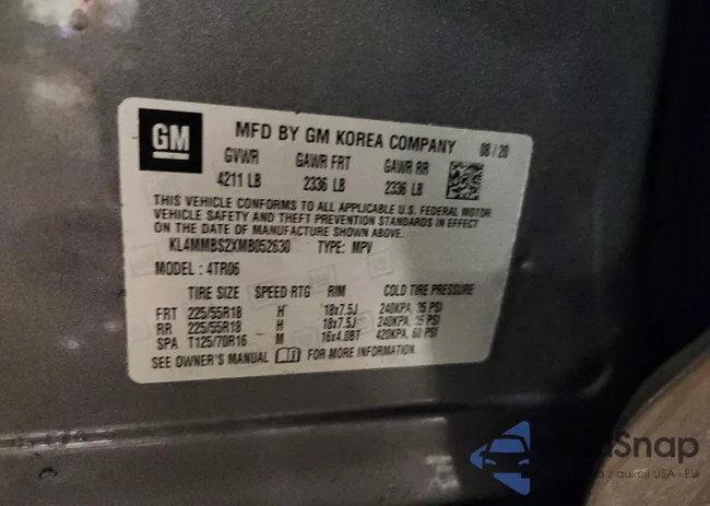 KL4MMBS2XMB052630: 76183845