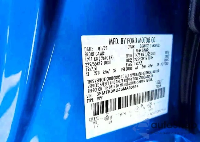 3FMTK3SU4SMA00894: 77975695