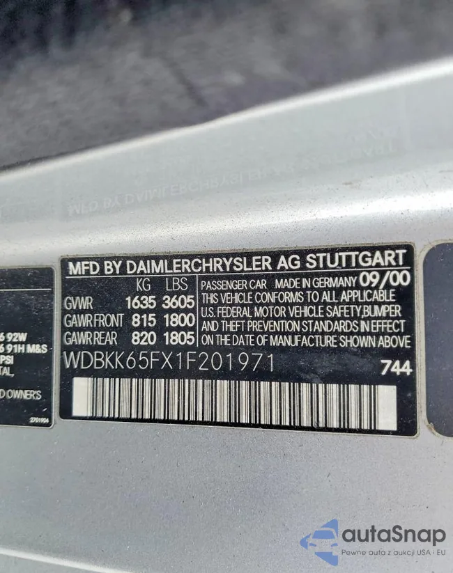 WDBKK65FX1F201971: 76801425