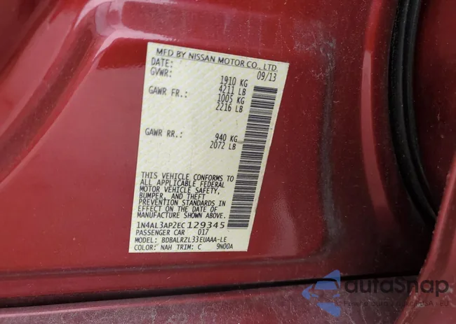 1N4AL3AP2EC129345: 46147724