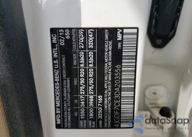 4JGDF7CE3DA203556: 46304154