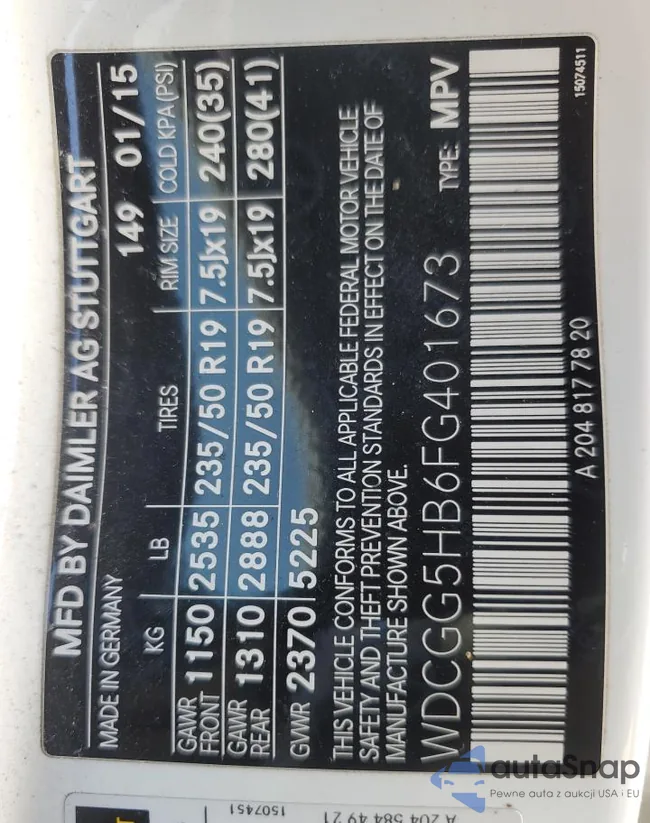 WDCGG5HB6FG401673: 48323145