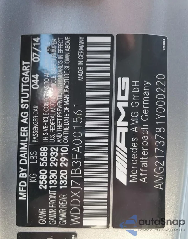 WDDXJ7JB3FA001561: 50387925