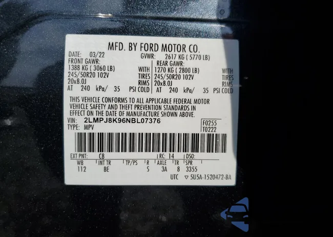 2LMPJ8K96NBL07376: 50889535