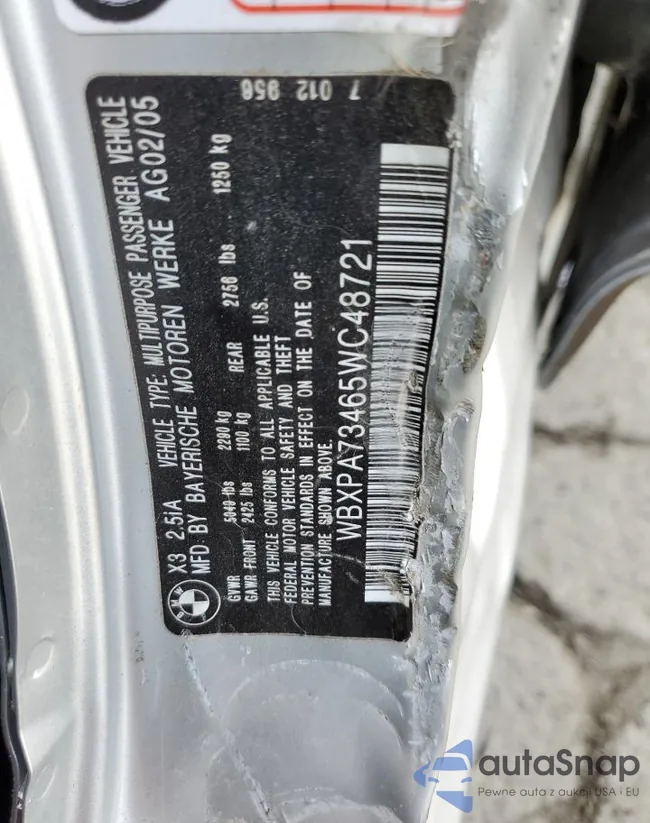 WBXPA73465WC48721: 49880375