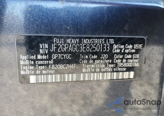 JF2GPAGC3E8250133: 47597655