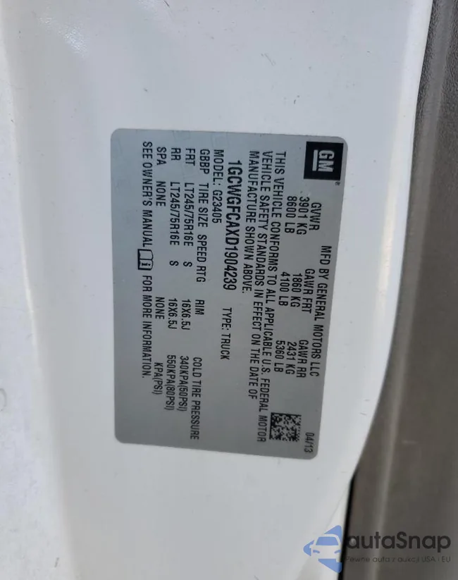 1GCWGFCAXD1904239: 47970325