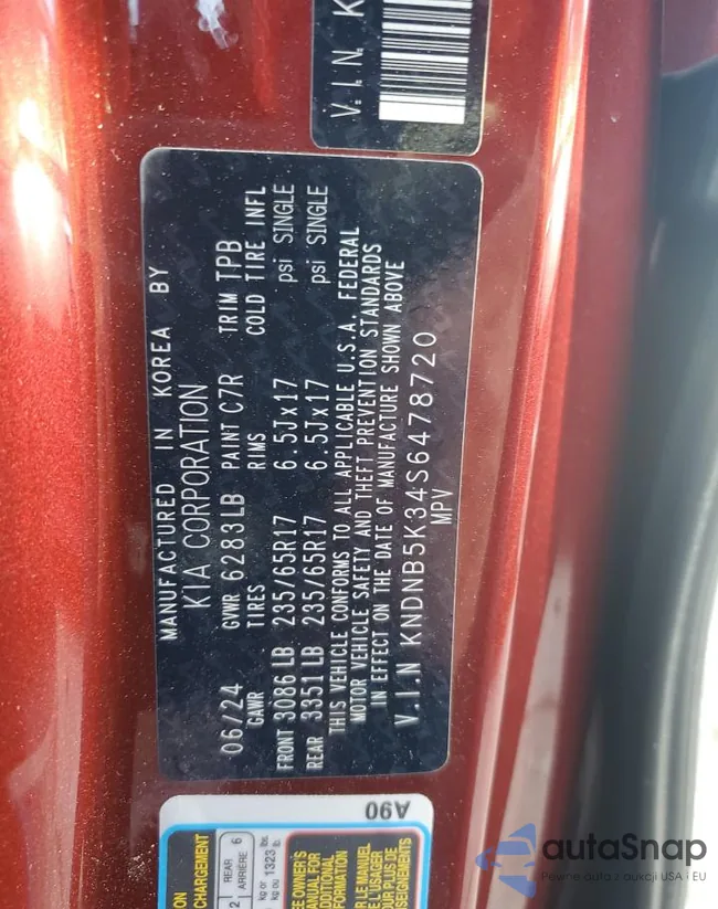 KNDNB5K34S6478720: 47201065