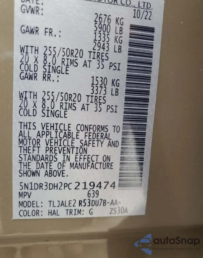 5N1DR3DH2PC219474: 51241105