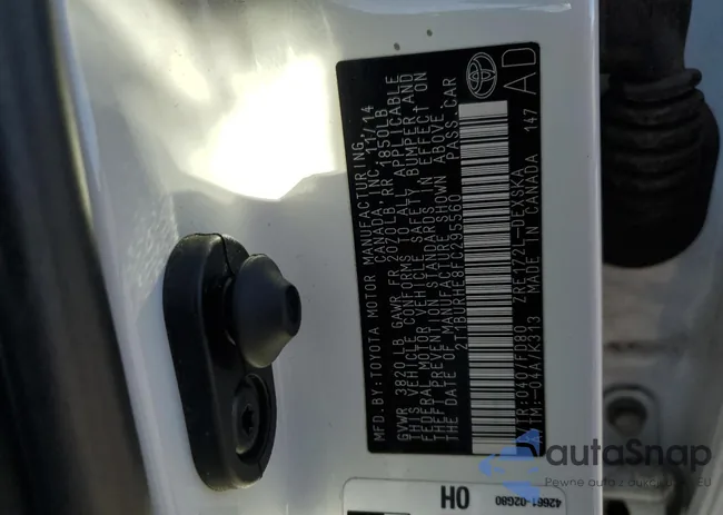 2T1BURHE8FC295560: 46780925