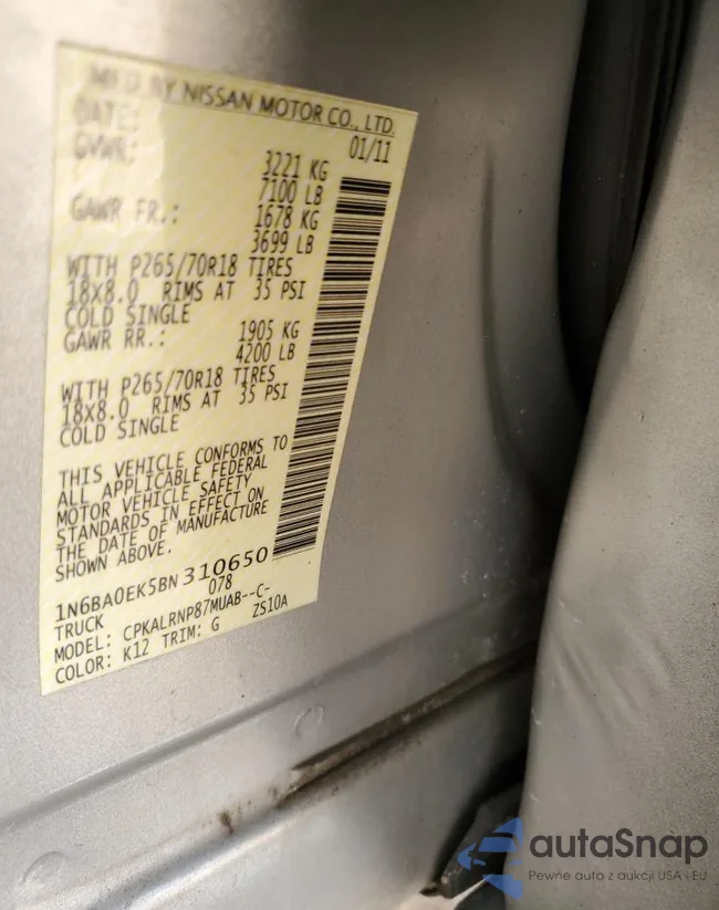 1N6BA0EK5BN310650: 47276165