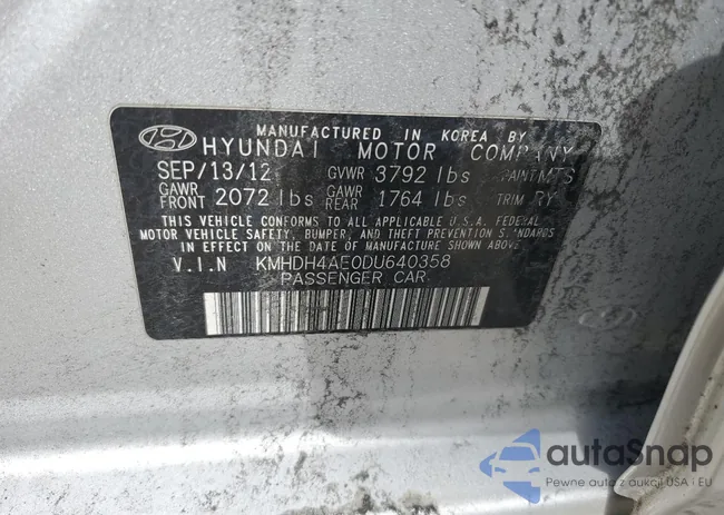 KMHDH4AE0DU640358: 45709245