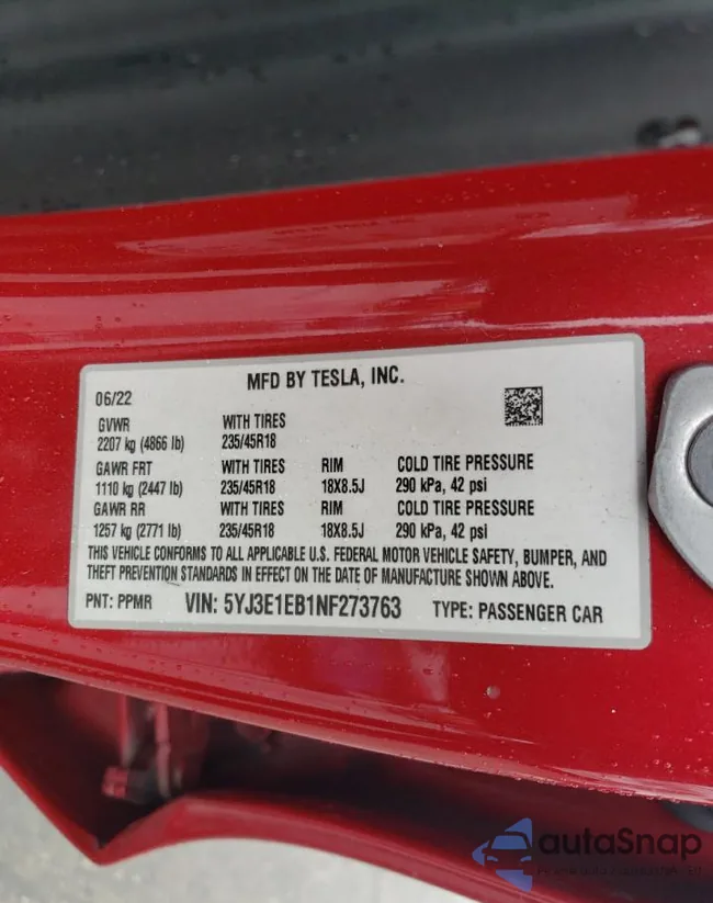 5YJ3E1EB1NF273763: 49348335