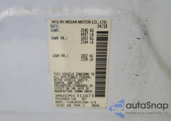 1N4AZ1CP6JC311673: 54457335