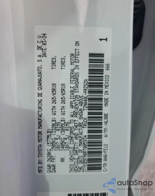 3TYKB5FN8RT005934: 49719205