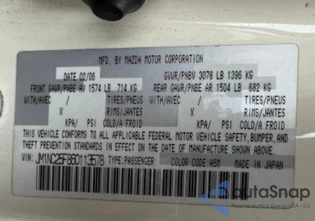 JM1NC25F860113578: 50322405