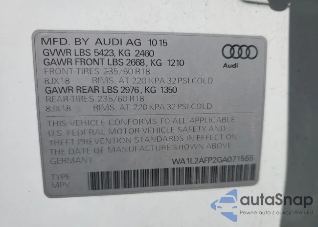 WA1L2AFP2GA071555: 50502765