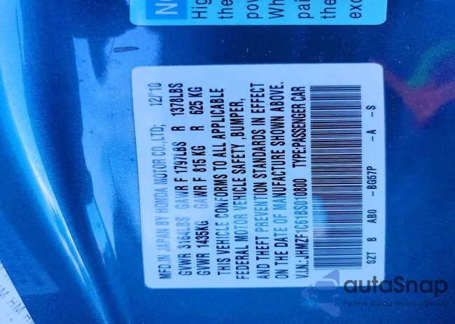 JHMZF1C61BS010800: 79797055