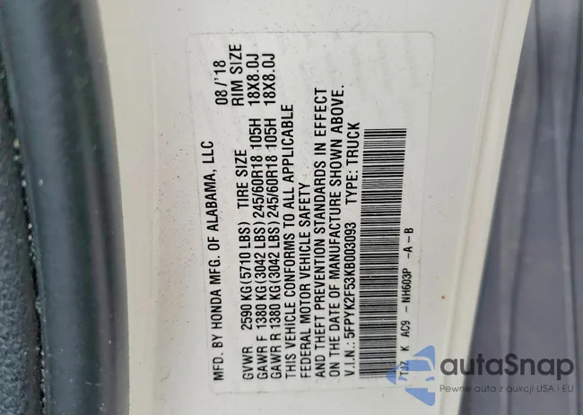 5FPYK2F53KB003093: 46367696