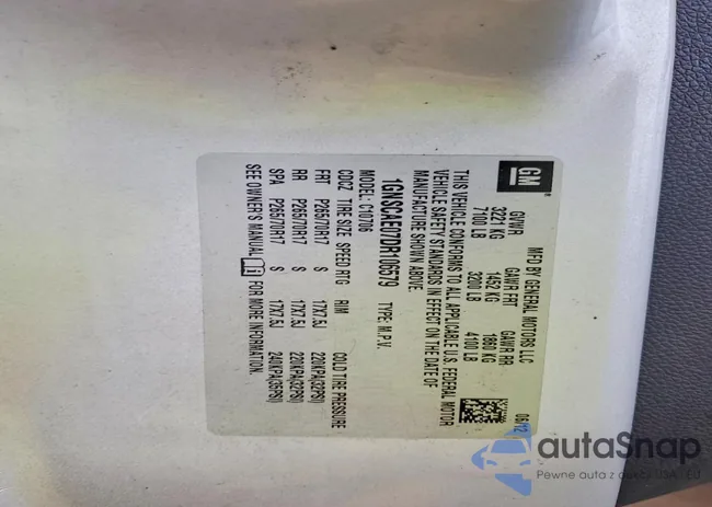 1GNSCAE07DR106579: 79651865