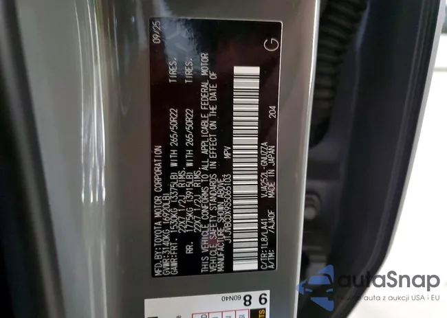 JTJVBCDX9S5065103: 41637966