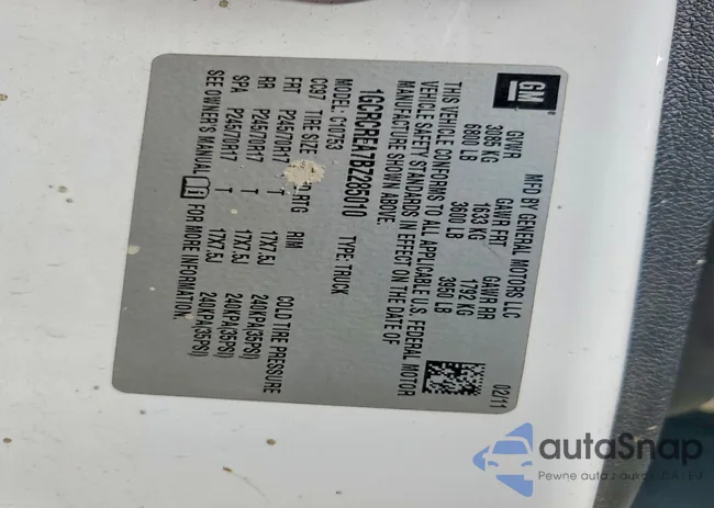 1GCRCREA7BZ285010: 42008606