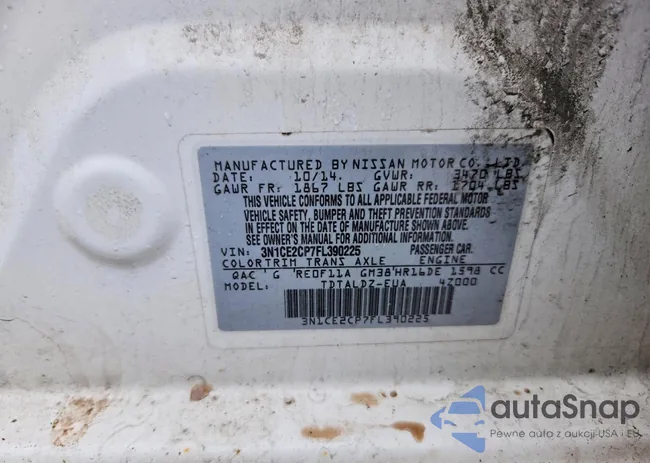 3N1CE2CP7FL390225: 45713356